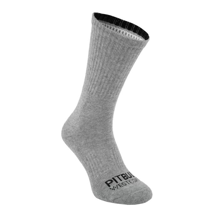 Socks Crew TNT 3pack Grey - Pitbull West Coast  UK Store