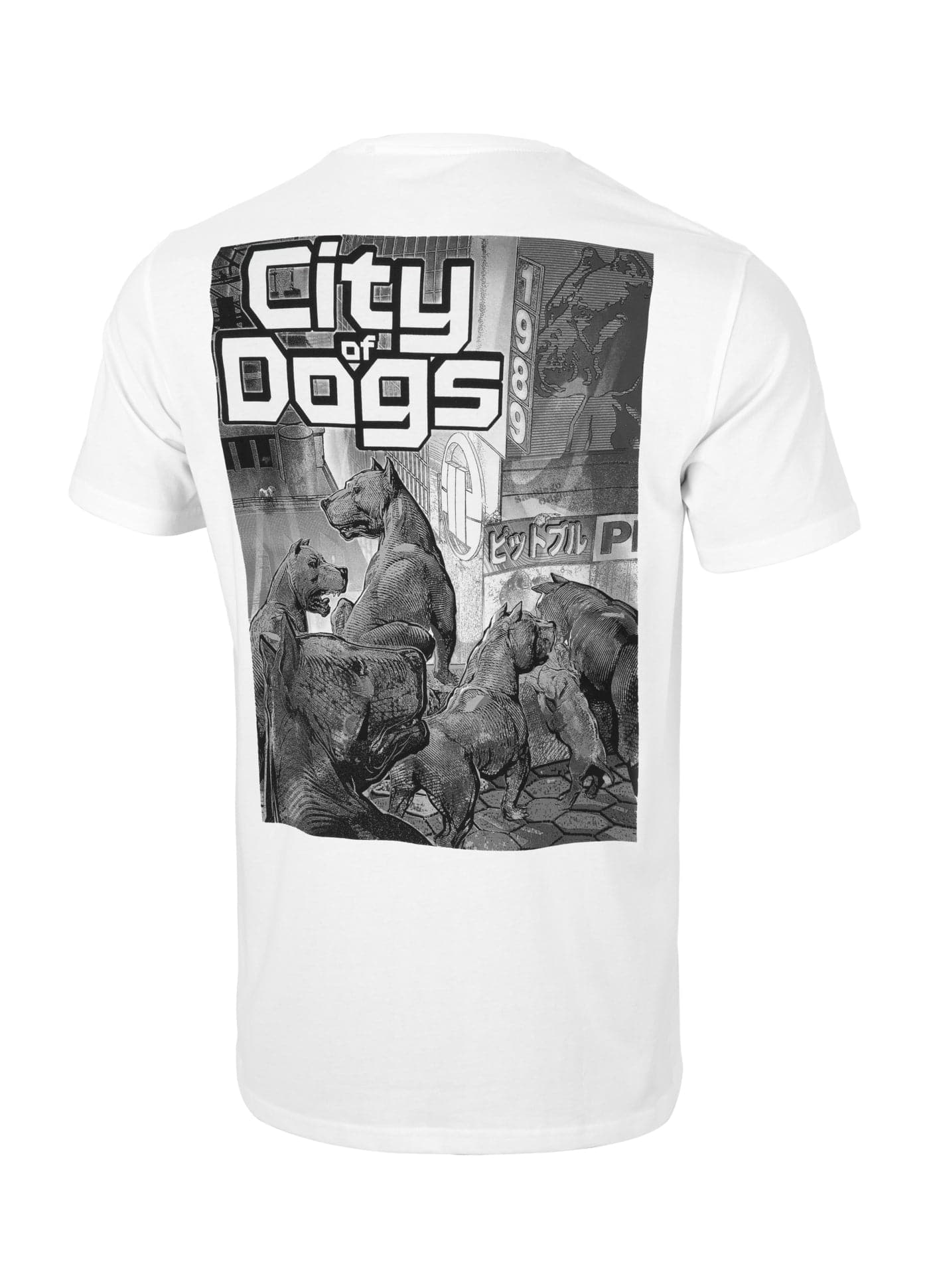 Koszulka CITY OF DOGS Biała - kup z Pitbull West Coast Oficjalny Sklep 