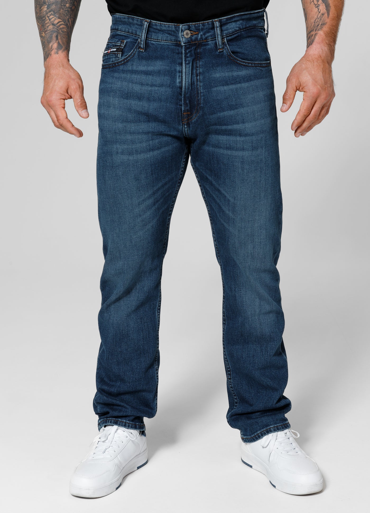 HIGHLANDER Long Navy Wash Jeans