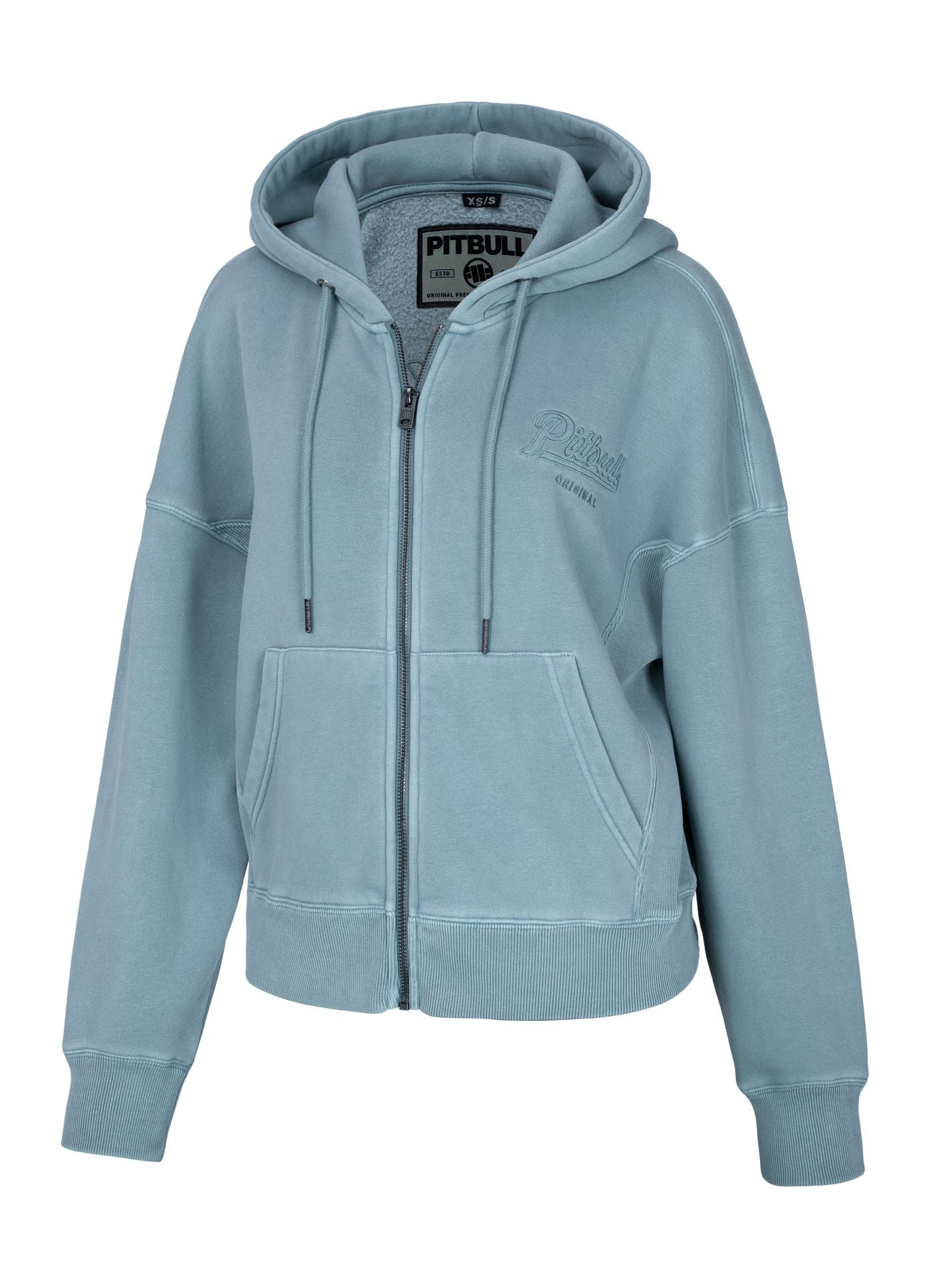 KNITTED ZIP-UP HOODIE - BLACK