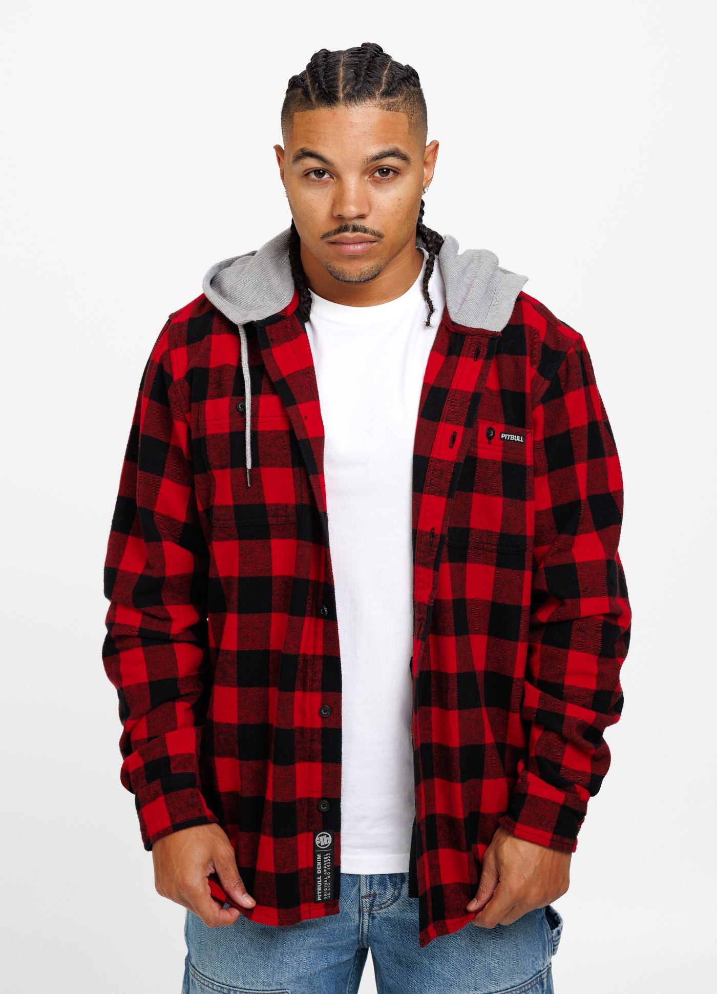 Mens flannel hoodie shirt hotsell