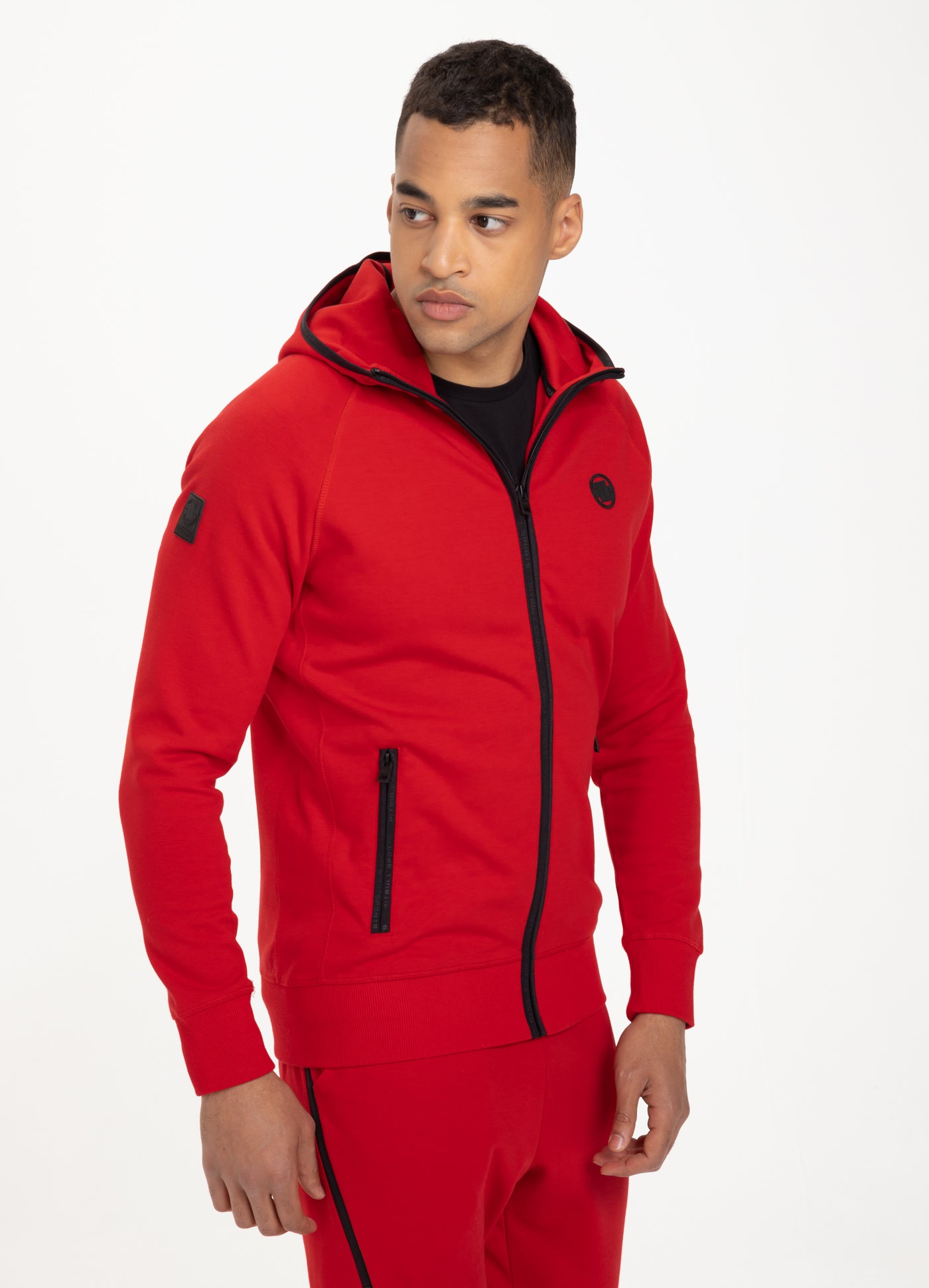 Hooded Sweatjacket HARRIS Red - Pitbull West Coast  UK Store